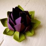 Paper Lotus, Purple And Green, Wedding Decor,..