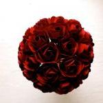 Paper Rose Bouquet, Bridal Bouquet, Red