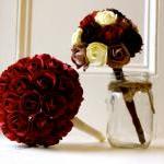 Paper Rose Bouquet, Toss Bouquet, Red, Chocolate,..