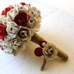 Paper Flower Boutonniere, Wedding, Book Page,..