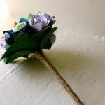 Paper Flower Bouquet, Toss Bouquet, Wedding, Blue,..